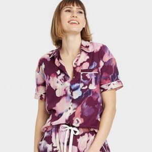 Women's Floral Print Simply Cool Pajama Set - Stars Above™ Purple M